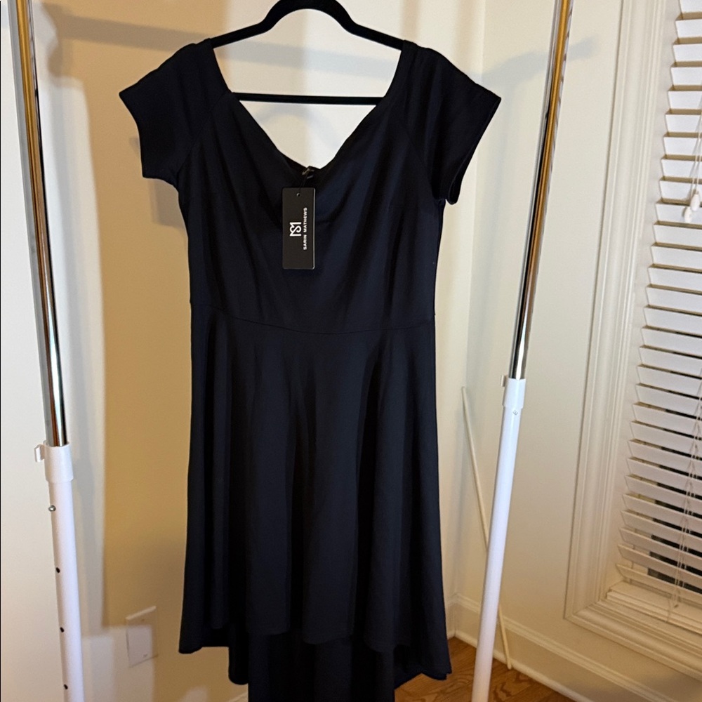 Chic Black High Low Dress New with Tags